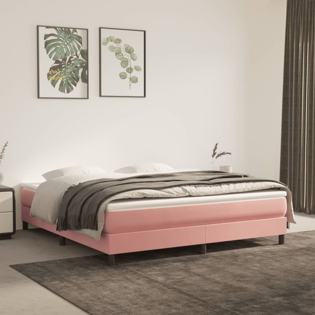 Materac kieszeniowy różowy 160x200