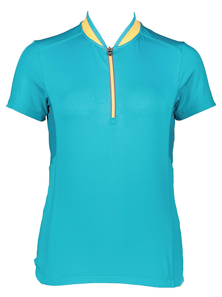 CMP Koszulka kolarska w kolorze turkusowym
