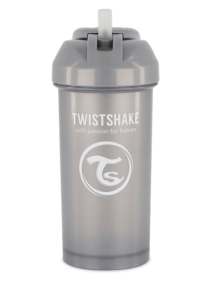 Twistshake Butelka w kolorze szarym do nauki picia - 360 ml