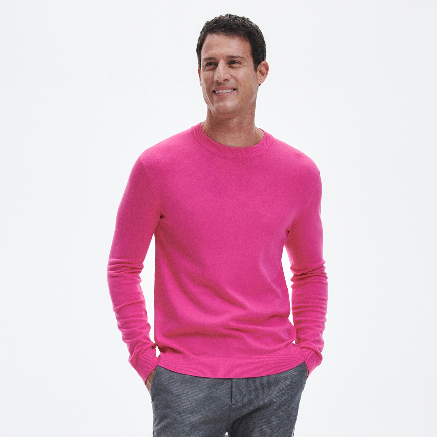 Swetry męskie - Reserved - Sweter z wiskozy - Brązowy - grafika 1