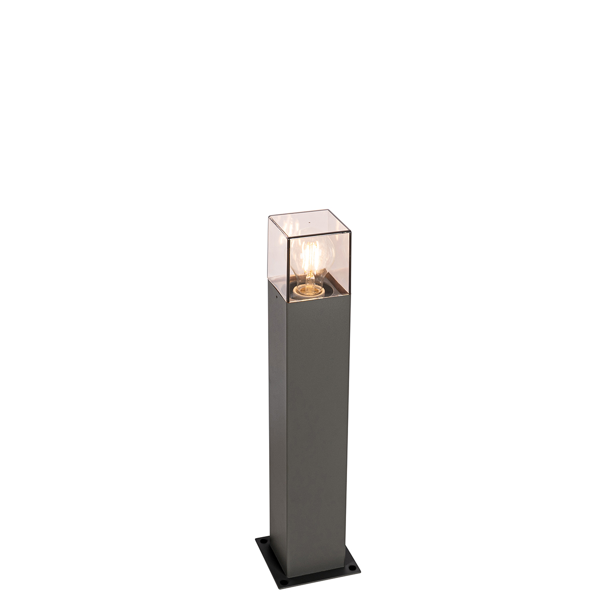 QAZQA Nowoczesna stojąca lampa zewnętrzna 50 cm ciemnoszara IP44 - Dania