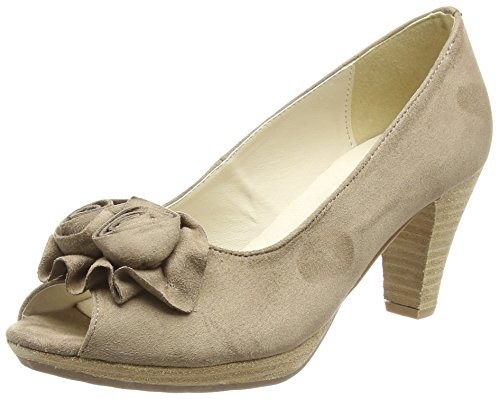 HIRSCHKOGEL 0733109 czółenka damskie, beżowy - Beige Taupe 066-37 EU