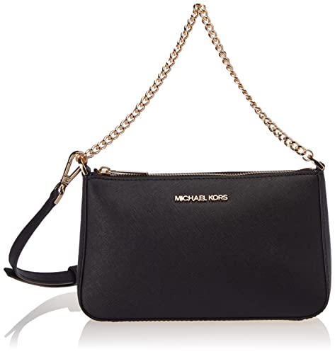 Michael Kors Jet Set Travel Medium Pouchette Crossbody Bag, czarny, S