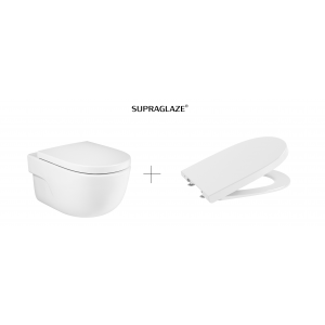 ROCA A34624LS00 + A8012A200B MERIDIAN Miska WC podwieszana Rimless 56cm + Deska WC wolnoopadająca SUPRALIT ®