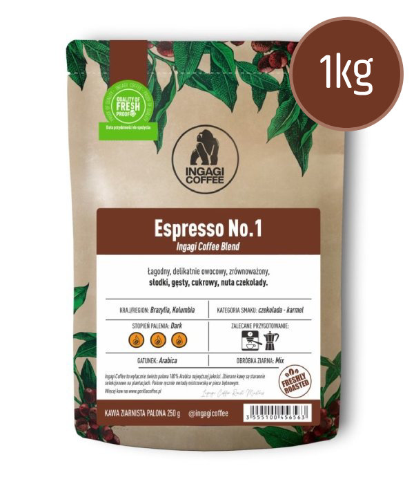 Kawa ziarnista Ingagi Coffee Espresso No 1 1kg