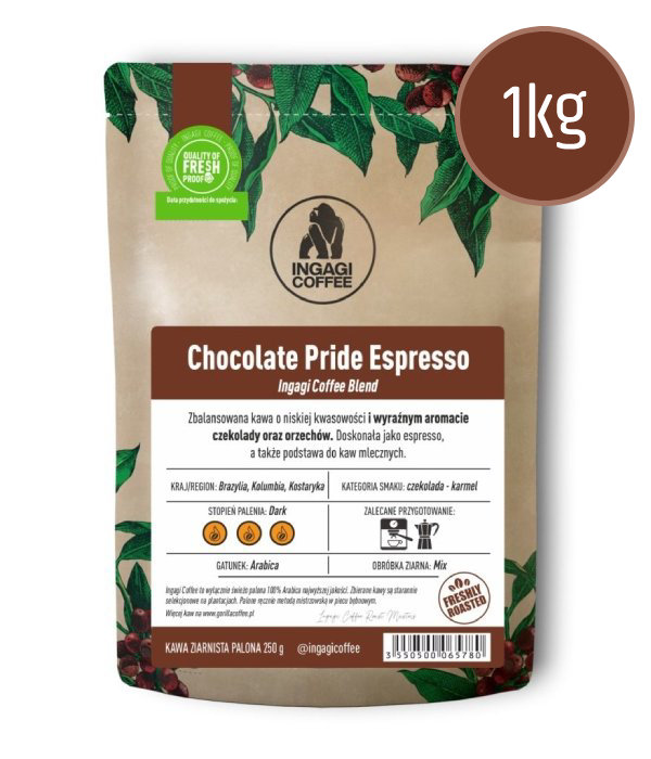 Kawa ziarnista Ingagi Coffee Chocolate Pride Espresso 1kg