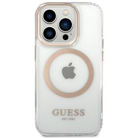 Guess GUHMP14LHTRMD iPhone 14 Pro 6,1` złoty/gold hard case Metal Outline Magsafe
