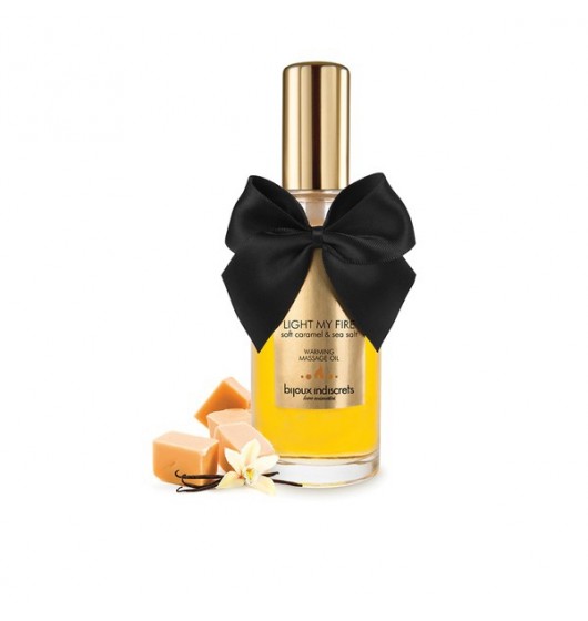 Bijoux Cosmetiques Olejk do masażu rozgrzewający jadalny - Bijoux Cosmetiques Soft Caramel Warming Oil Karmel