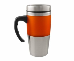 Kubek termiczny rączką 420 ml VIP (pomarańczowy) warm ray