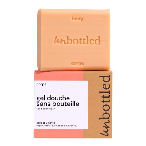 Gel Douche Sans Bouteille Abricot & Karité – Kostka myjąca do ciała