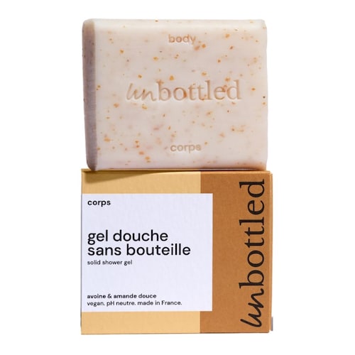 Gel douche sans bouteille Avoine & Amande Douce – Kostka myjąca do ciała