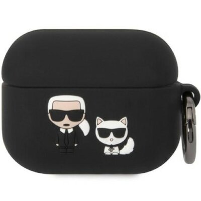 Etui / Pokrowiec Karl Lagerfeld and Choupette na Airpods Pro (KLACAPSILKCK) Czarne