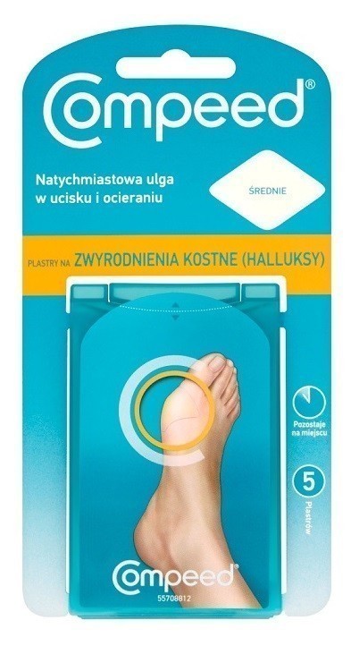COMPEED Plastry na zwyrodnienia kostne-halluksy średnie 5 szt. 9035914