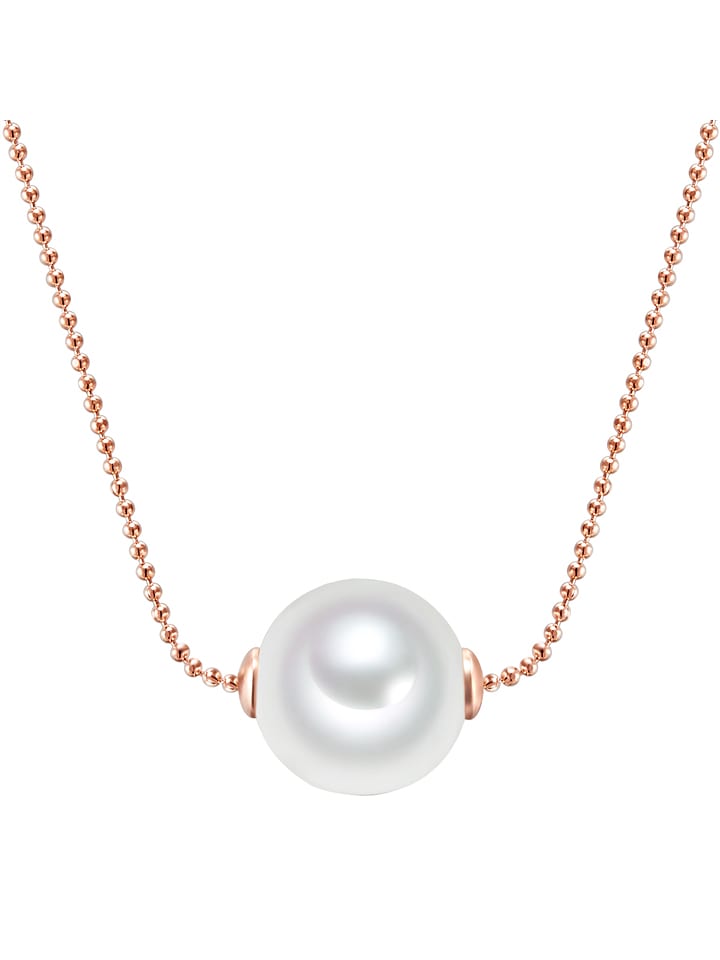 Nova Pearls Copenhagen Pozłacany naszyjnik z perłą - dł. 42 cm