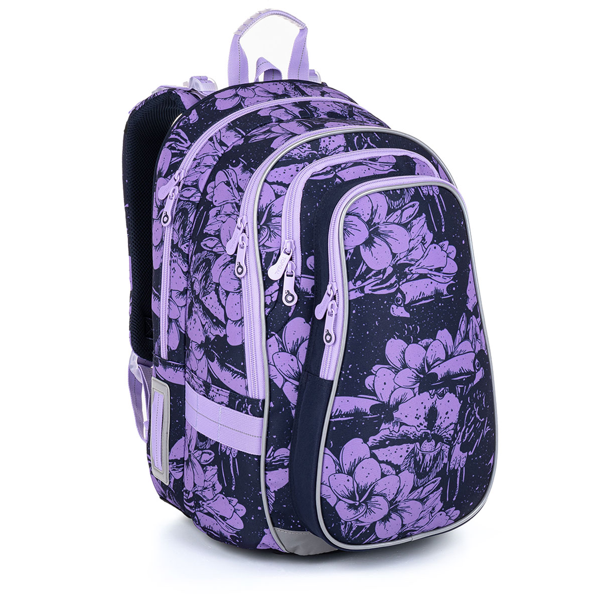 Fioletowy plecak w kwiaty Topgal LYNN 23008 -