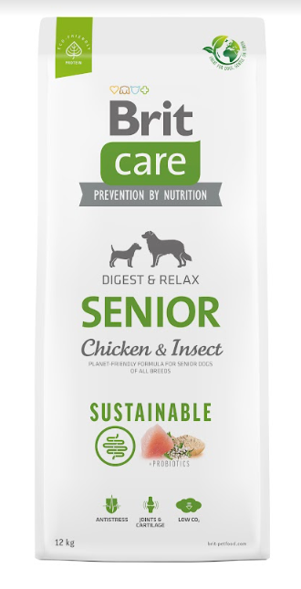 BRIT CARE Care Dog Sustainable Senior Chicken & Insect 12kg