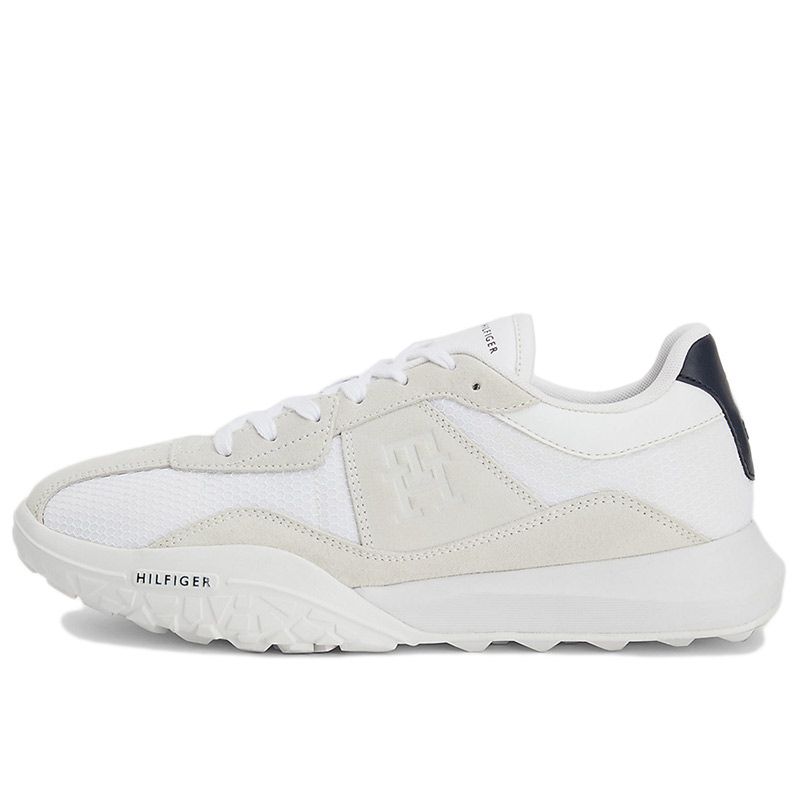 Buty Tommy Hilfiger Retro Modern Runner Mix FM0FM04363-YBR - białe