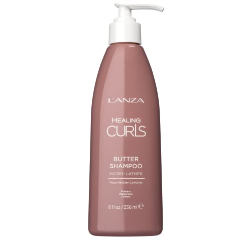 L'ANZA Szampon Healing Curls – Szampon do Włosów Kręconych dla Kremowego, Bezpiecznego dla Koloru Oczyszczenia i Odświeżenia Loków, bez Parabenów i Siarczanów (236 ml)