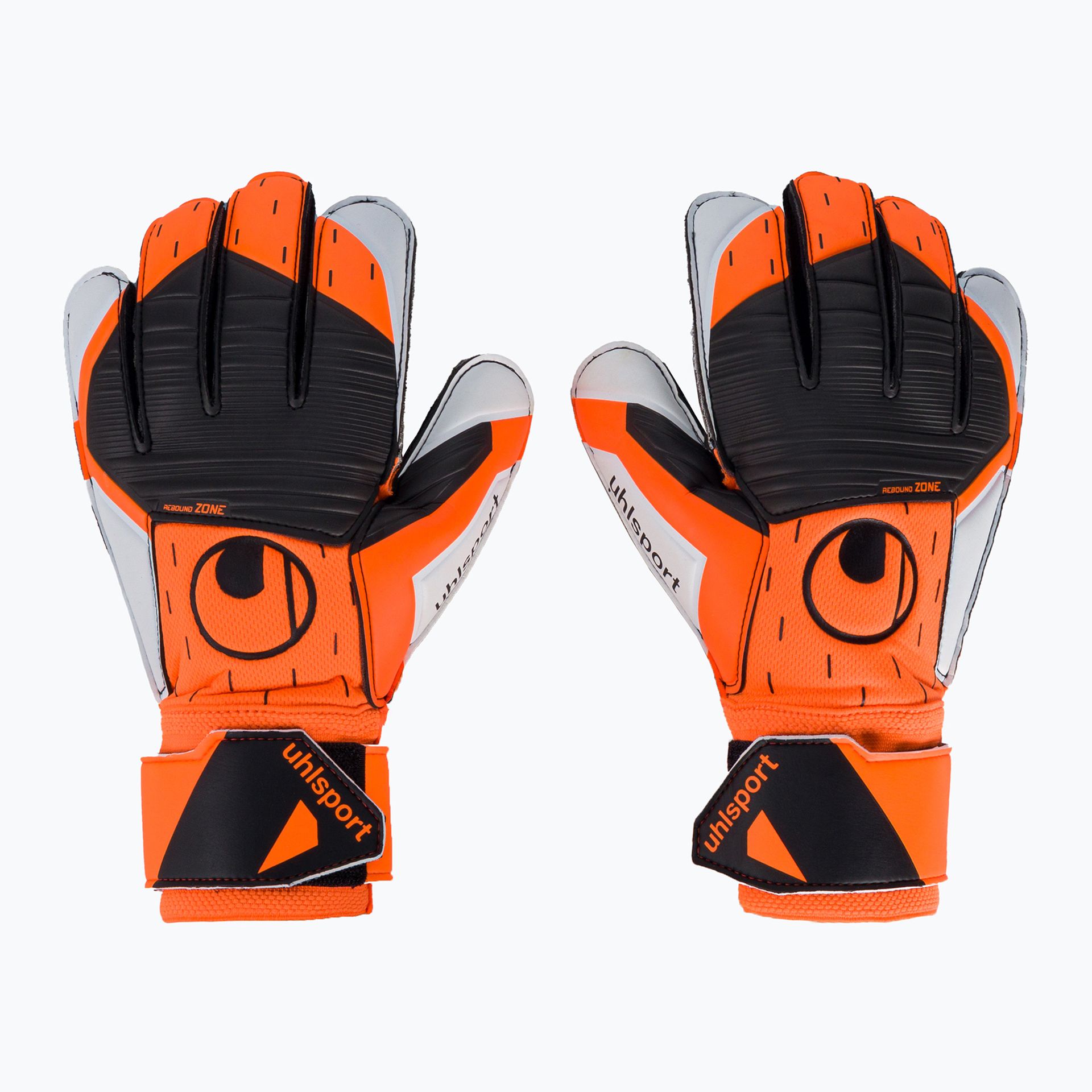 Rękawice bramkarskie uhlsport Soft Resist+ pomarańczowo-białe 101127501 45055