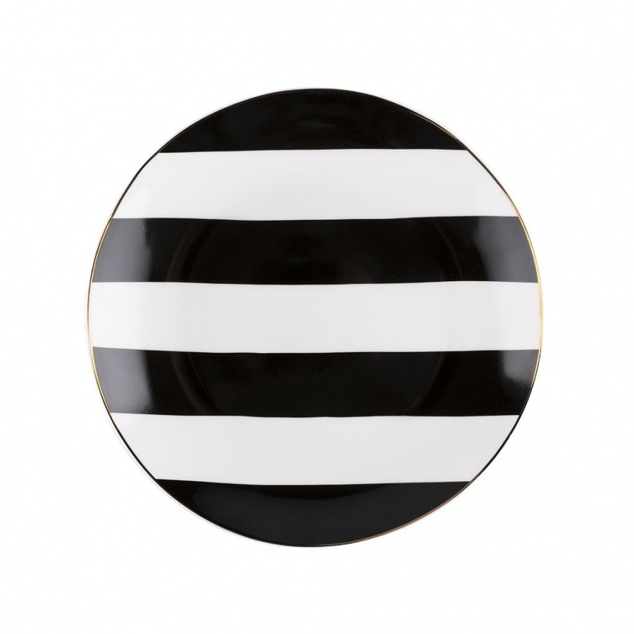 TALERZ DESEROWY STRIPES BLACK 20CM kod: 2PH-TAL-20/STR