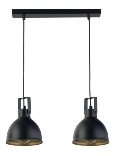 Sigma Stylowa lampa wisząca biura i domu MARS zwis 2 Czarny złoty 32258