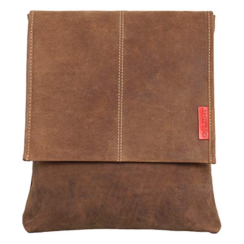 Płaska torba listonoszka/torba na ramię z olejowanej skóry Buffalo- Extremely rugged Outback Wear, naturalna skóra