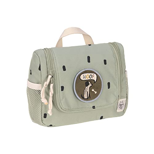LÄSSIG Kosmetyczka dla dzieci, worek na pranie, kosmetyczka do zawieszenia, 20 cm/Mini Washbag Happy Prints oliwkowa, zielony, TU EU, kosmetyczka dla dzieci