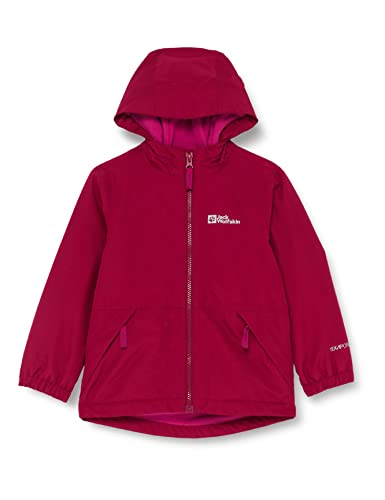 Jack Wolfskin Chłopięca kurtka Snowy Days, Dark Ruby, 164