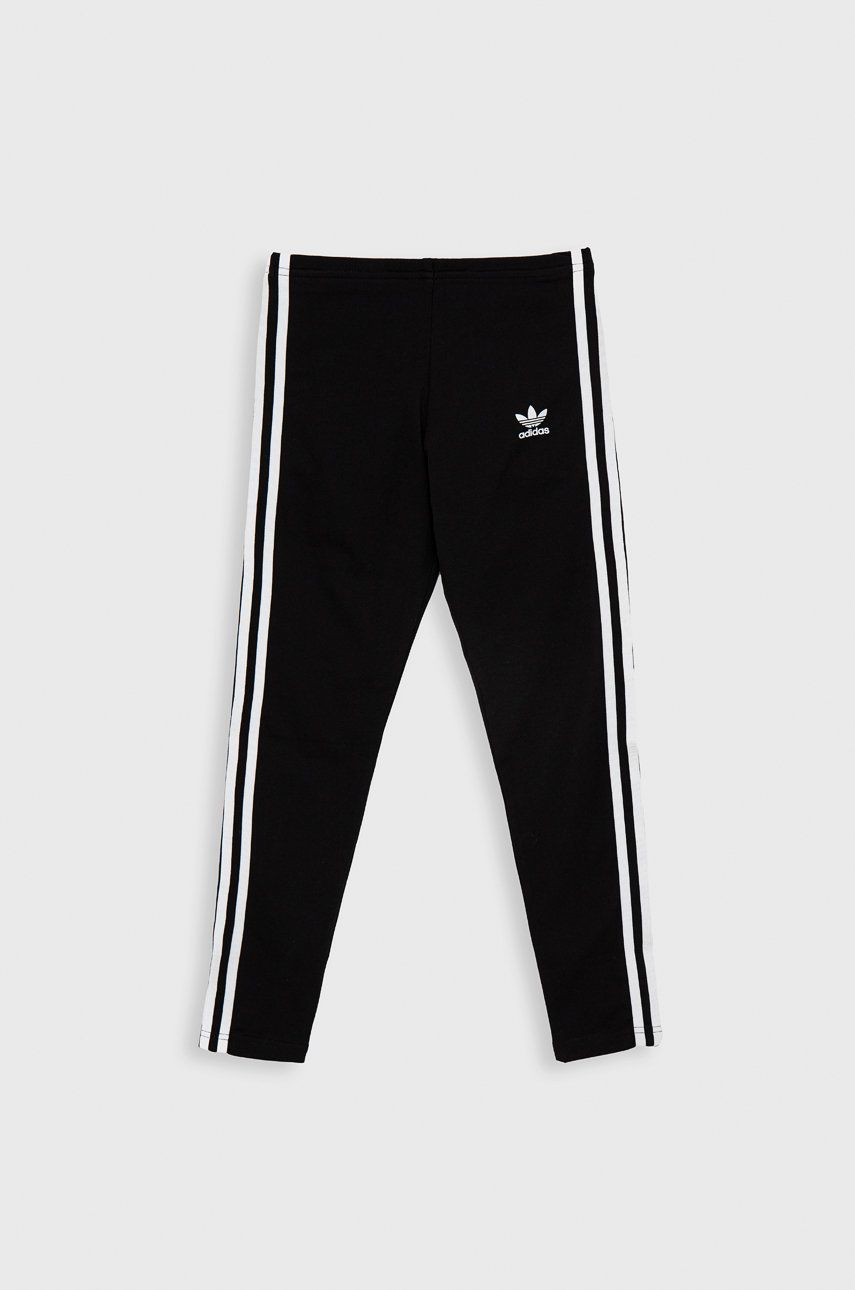 adidas Originals Legginsy dziecięce HD2025 kolor czarny z nadrukiem