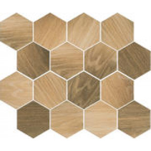 PARADYŻ UNIWERSALNA MOZAIKA PRASOWANA WOOD NATURAL MIX HEKSAGON MAT 22X25.5 G1 UNIWERSALNA MOZAIKA PRASOWANA WOOD NATURAL MIX HEKSAGON MAT 22X25.5 G1