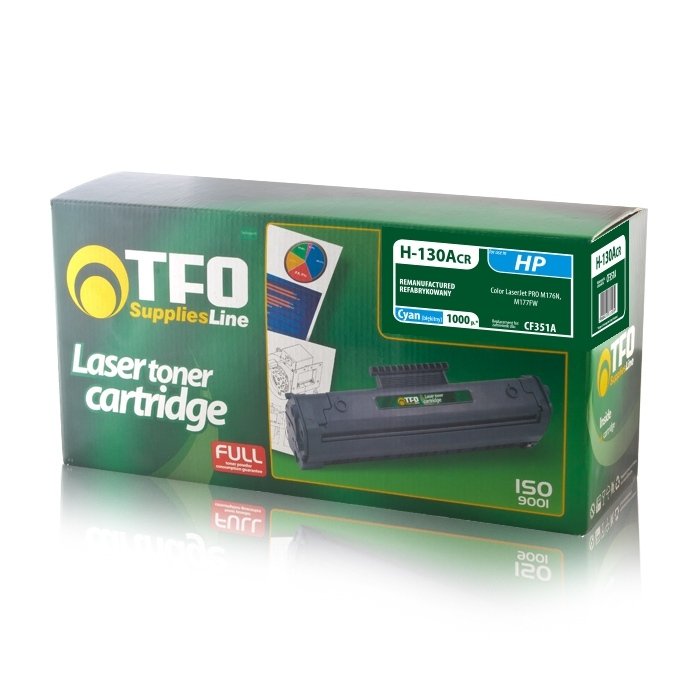 TelForceOne Toner do HP 130A [CF351A] - Zamiennik TFO - Cyan 1000 Stron H-130ACR