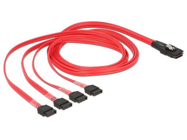 Impakt KABEL SAS 36PIN MINI->SATA 7PIN X4 100CM DELOCK