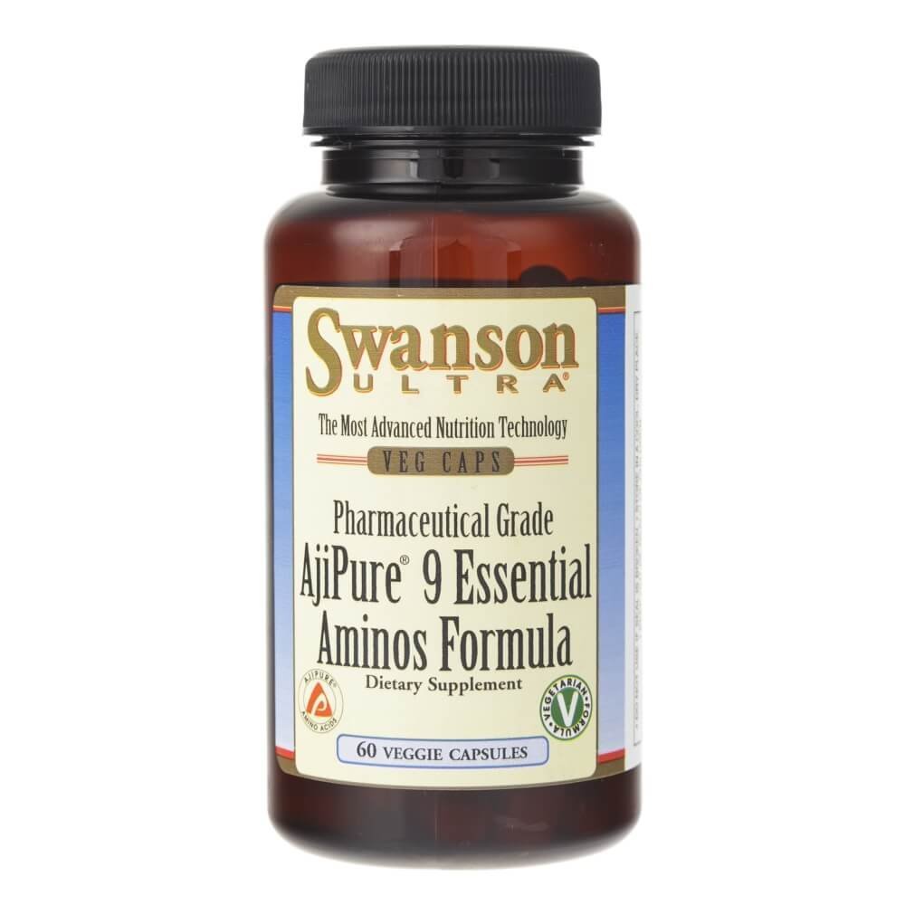 SWANSON AjiPure 9 Essential Aminos Formula, 60 kapsułek