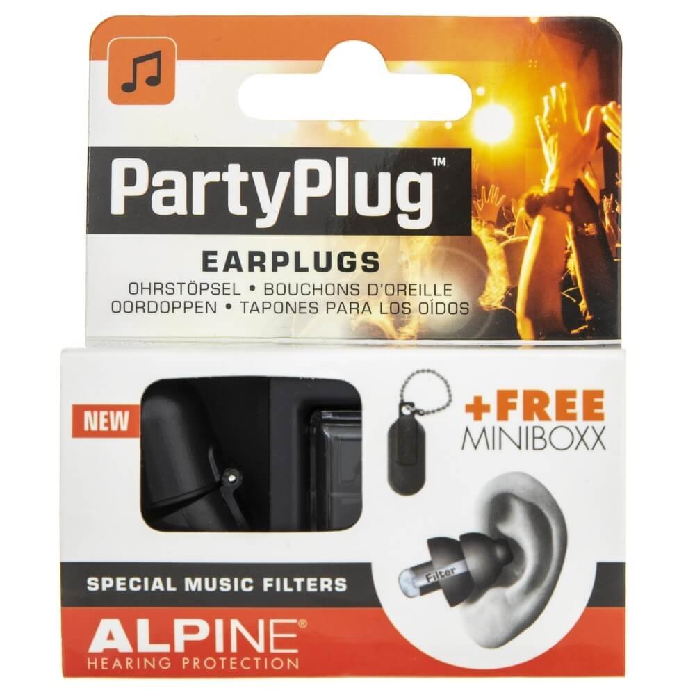 Alpine Hearing Protection Alpine PartyPlug czarne zatyczki do uszu
