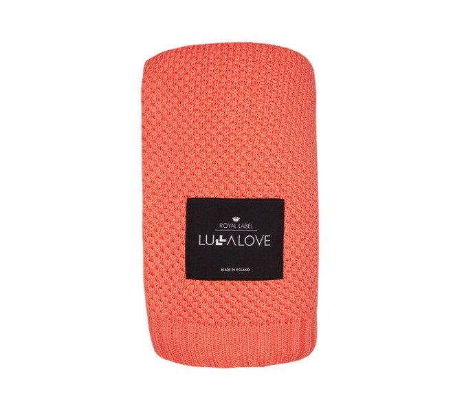 Lullalove Bambusowy koc - koral 80x100 5902633255817