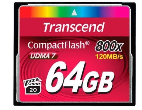TRANSCEND, Compact Flash, 64 GB, Class C10
