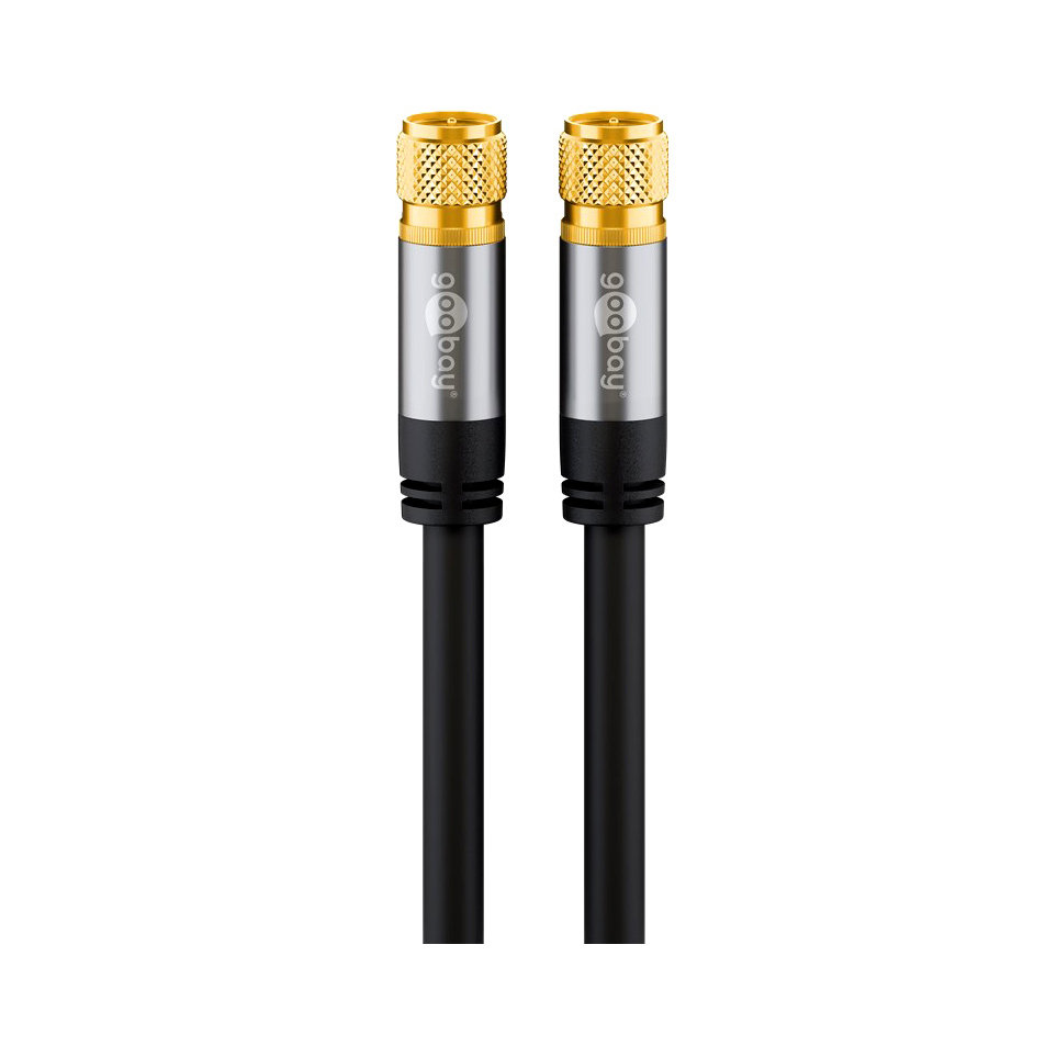 Goobay 70678 kabel koncentryczny 10 m F Czarny 4040849706783