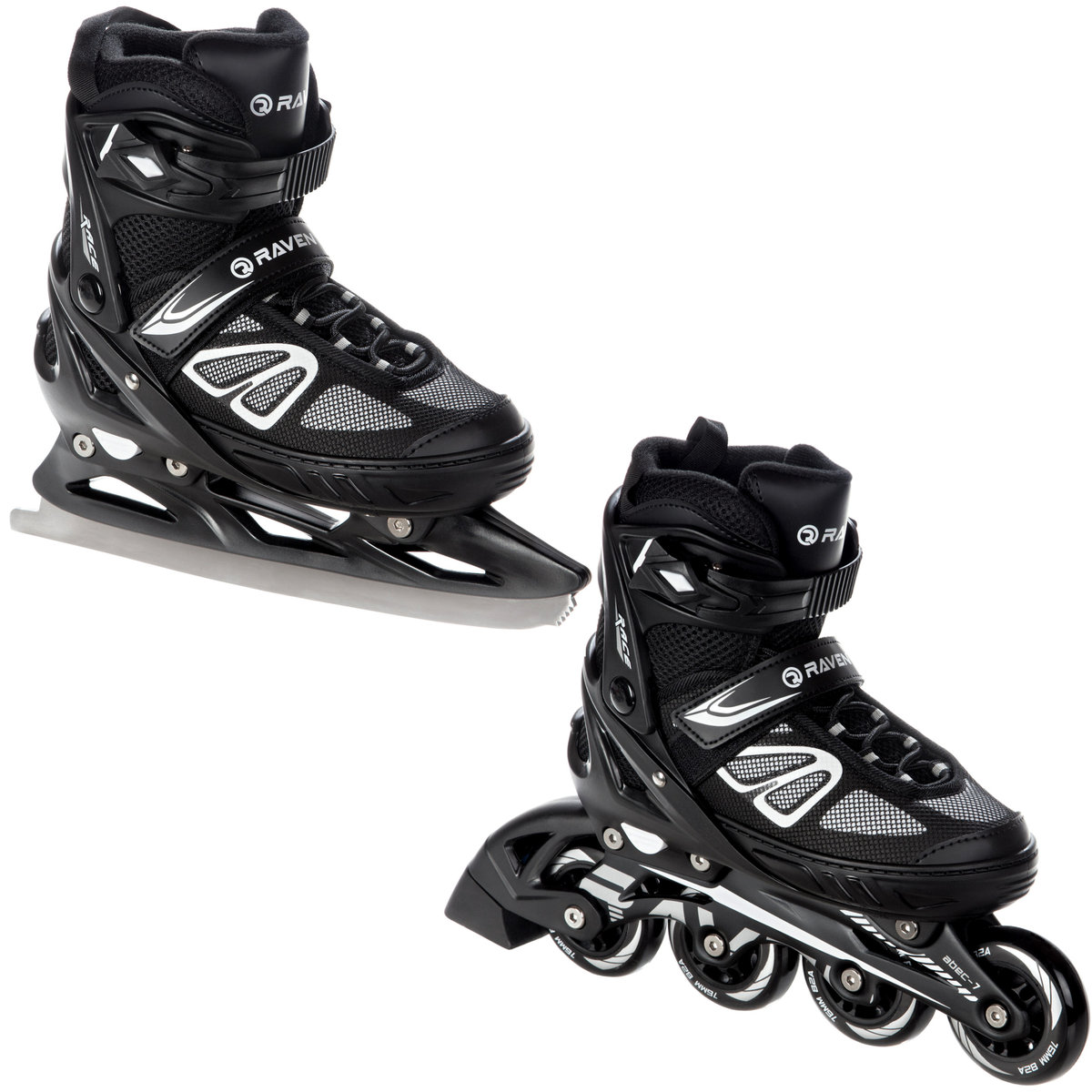 Rolki Łyżwy 2w1 RAVEN Advance Black 35-39