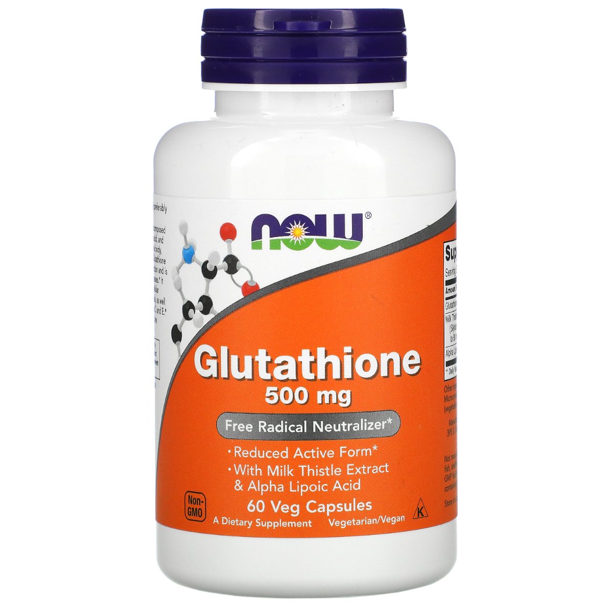 Now Foods NOW Glutathione 500mg 60vegcaps