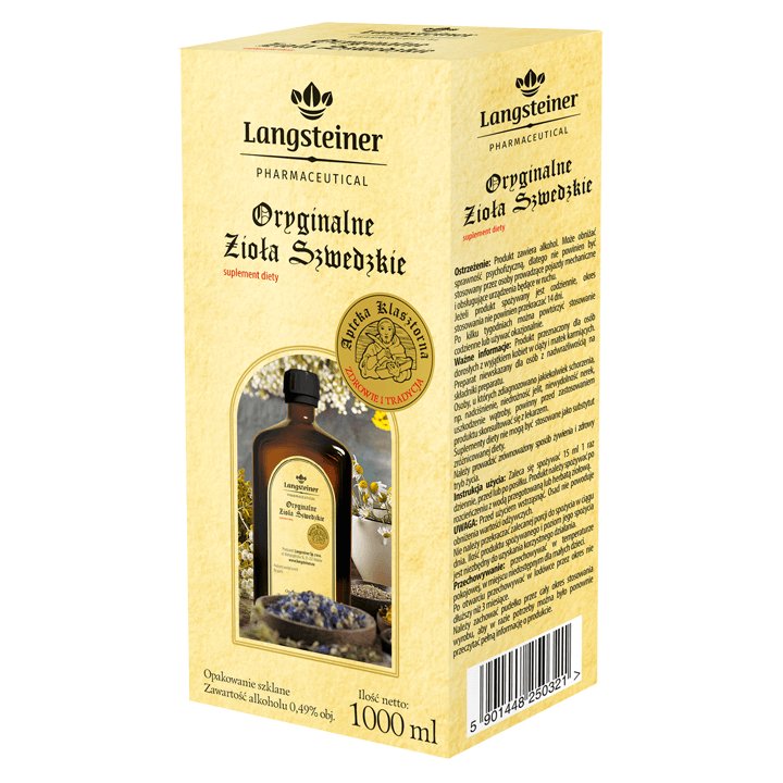 LANGSTEINER Bitter oryginalne zioła szwedzkie 1000 ml