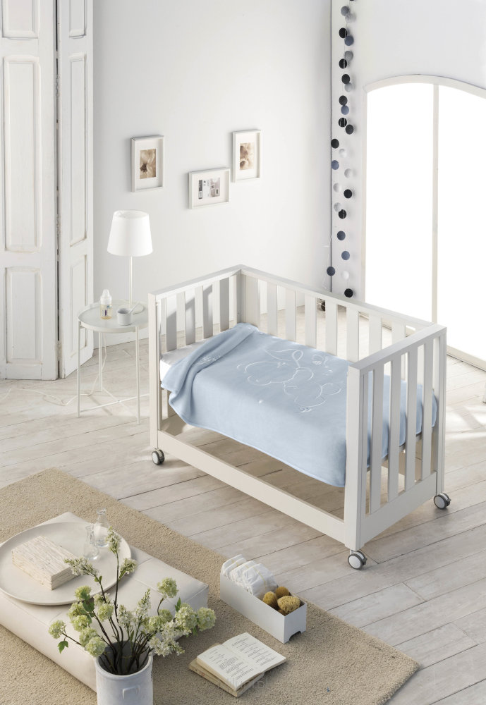 Pielsa Baby, Koc dziecięcy/Otulacz, Premium, Motyle, Niebieski,  80x110 cm