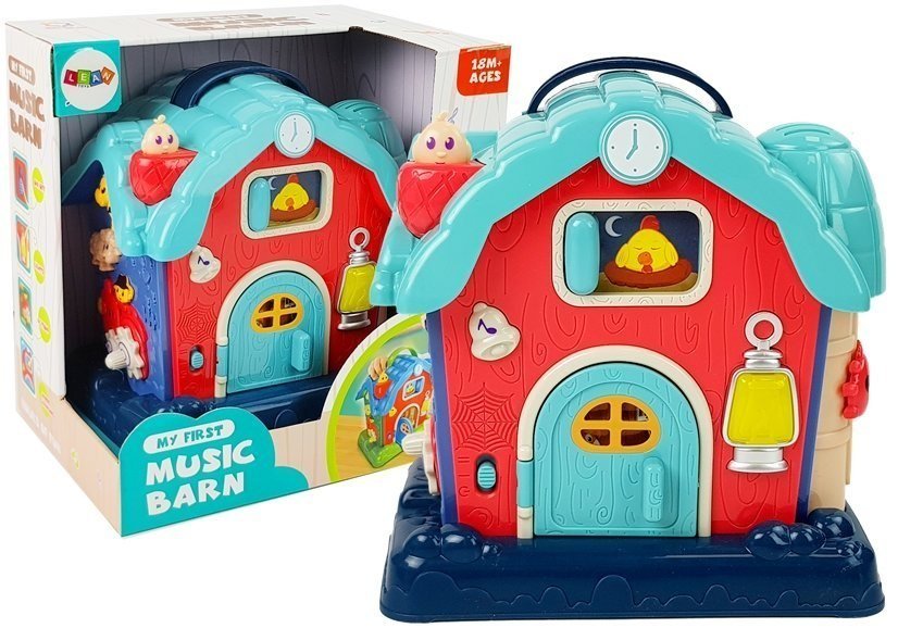 Import leantoys leantoys Muzyczna Stodoła Zwierzęta Gospodarstwo Dźwięki Muzyka Różowa 8476