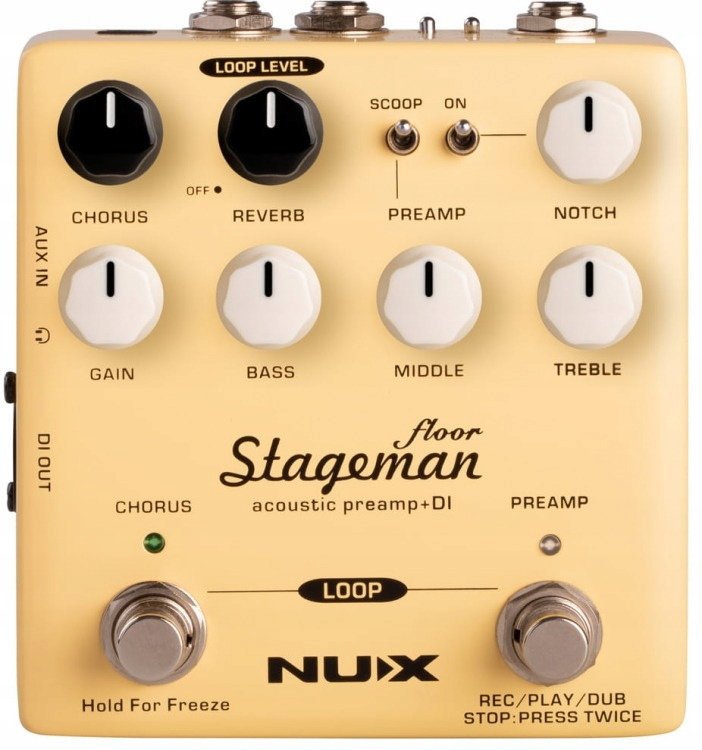 Nux NAP 5 StageMan Floor - przedwzmacniacz akustyczny z wbudowanym looperem
