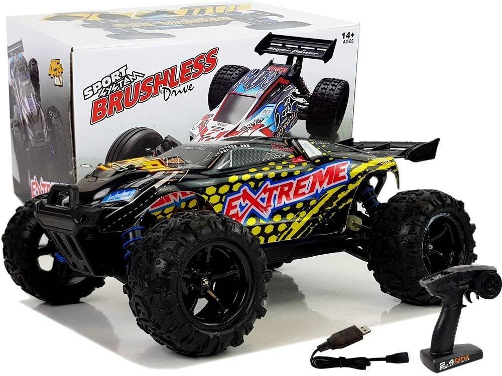 Import LEANToys Auto Rajdowe Wyścigowe Zdalnie Sterowane 1:18 Żółte ENOZE 9302E Prędkość 45 km/h LT-8417-0