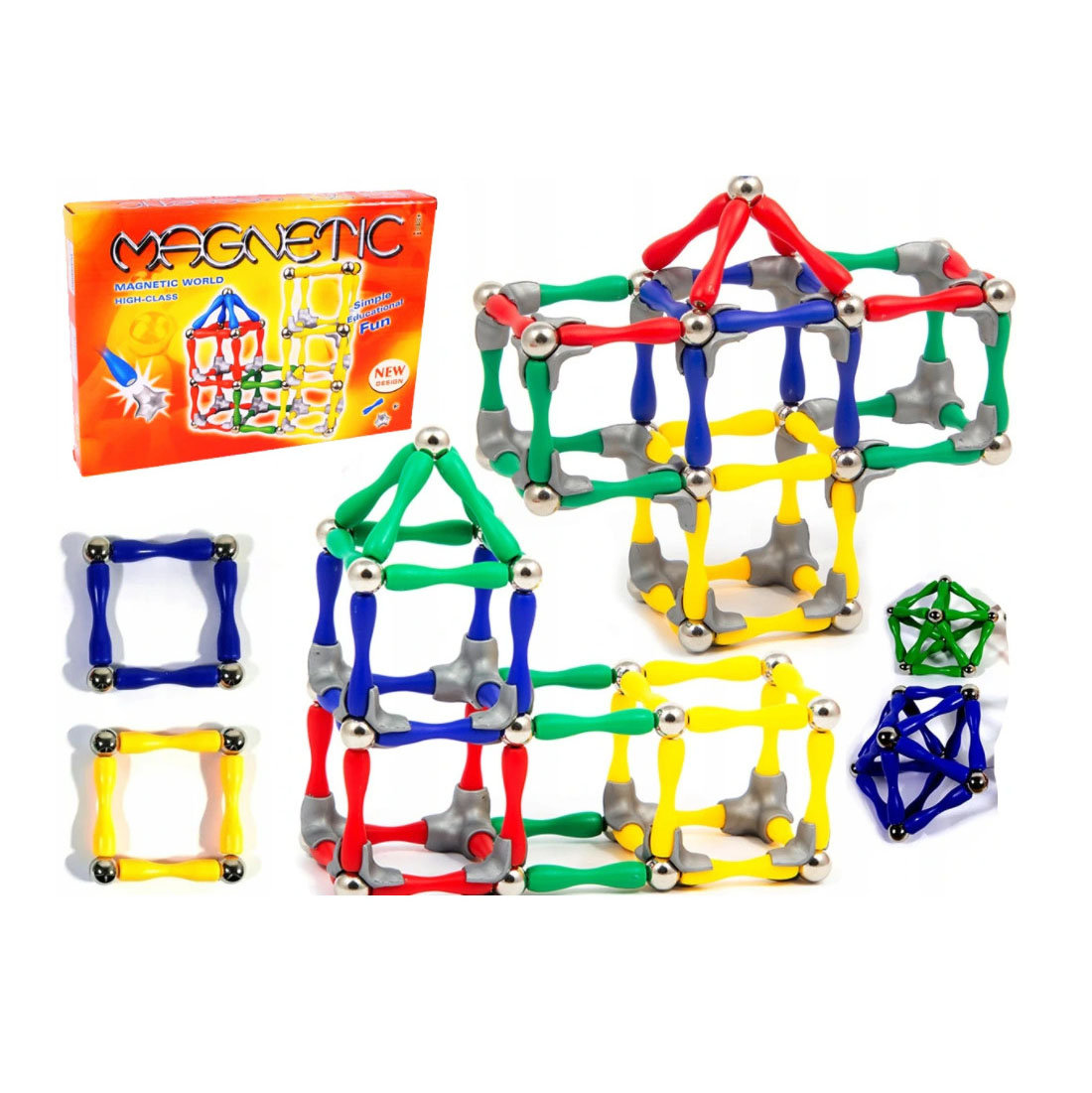 Gazelo, klocki magnetyczne, 120 el.