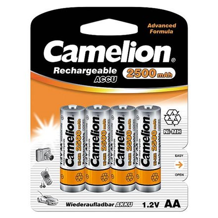 Camelion AA HR6  2500 mAh  Rechargeable Batteries Ni-MH  4 pc(s)