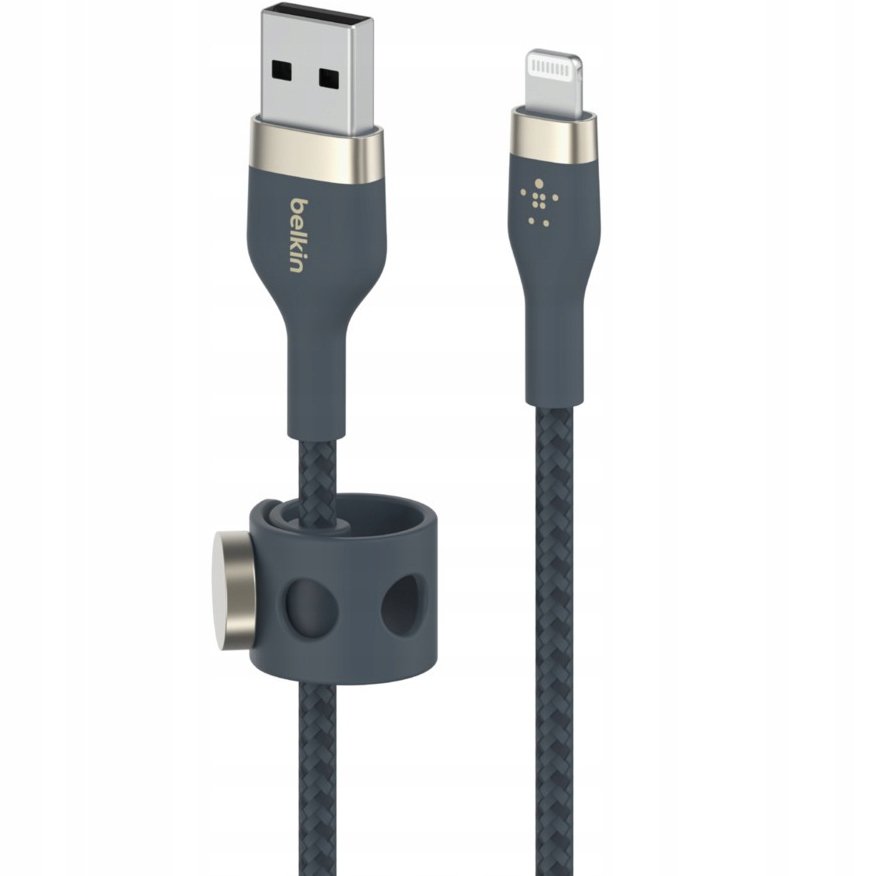 Belkin Kabel USB Lightning Braided Silicone 3m Niebieski CAA010BT3MBL