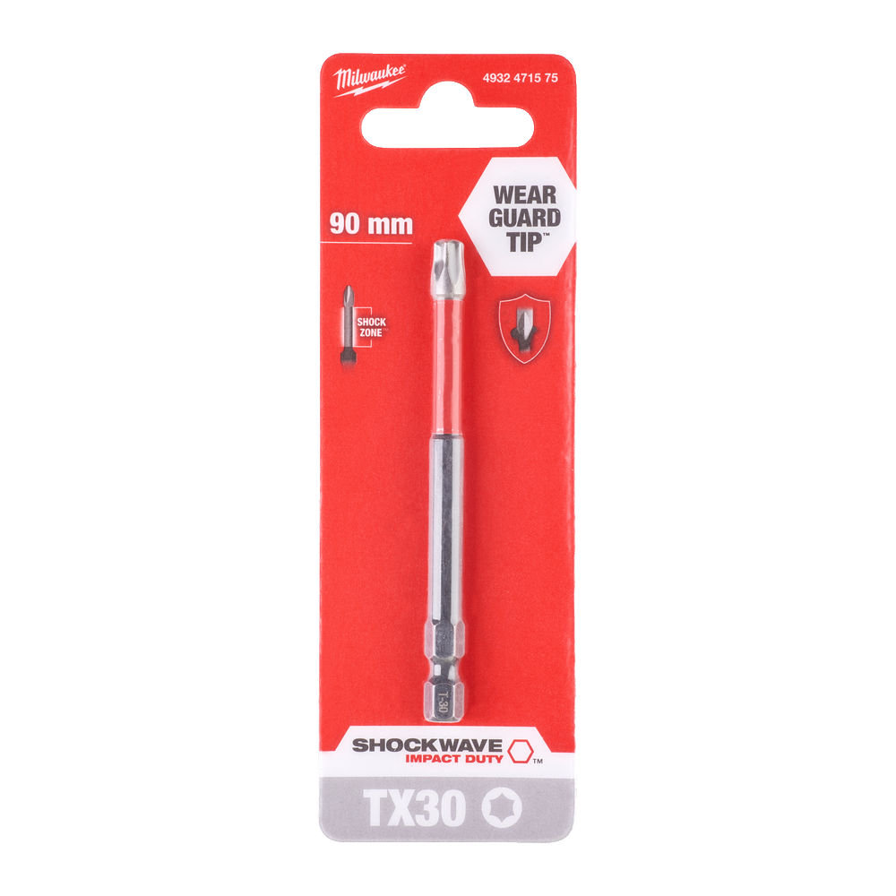 Milwaukee Bit TORX 90mm T30 Udarowy SHOCKWAVE 4932471575 27177