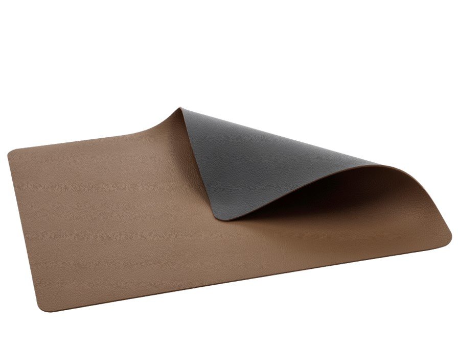 Podkładki pod talerze 46x33cm 4szt. drewniany/tytanowy 24287 kod: 24287 + Sprawdź na SuperWnetrze.pl