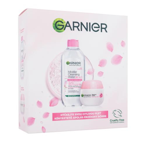 Garnier Skin Naturals Rose Cream Gift Set zestaw Krem do twarzy na dzień 50 ml + woda micelarna 400 ml dla kobiet